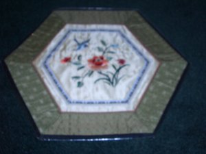 HEXAGON Tapestry with BIRD & FLOWERS   *** FREE SHIPPING ***