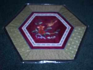 HEXAGON Tapestry with BIRD & FLOWERS   *** FREE SHIPPING ***