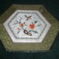 HEXAGON Tapestry with BIRD & FLOWERS   *** FREE SHIPPING ***