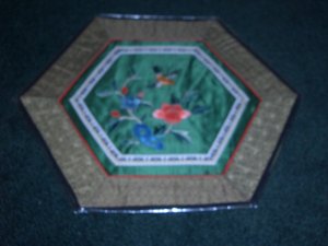 HEXAGON Tapestry with BIRD & FLOWERS   *** FREE SHIPPING ***