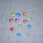 HEART SHAPE  OCEAN BLUE WITH SHELL INSIDE THE BEAD   ** FREE SHIP **