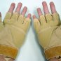 Half Finger Tactical Knuckle Pilot Assault Gloves Tan