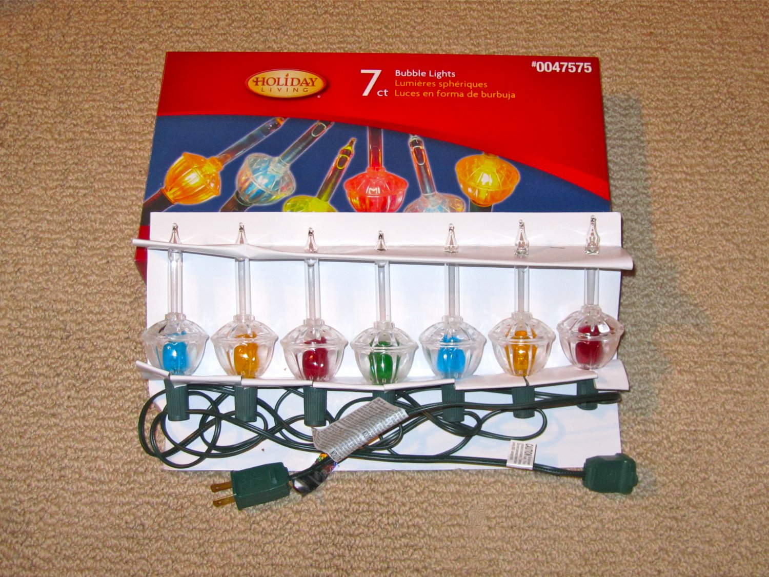 NEW 7 Bubble Light Set Vintage Noma Style C7 Christmas Lights String ...