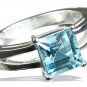 MTristaN Signature Blue Topaz and Pure Sterling Silver Ring