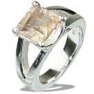 MTristaN Signature Golden Rutile and Pure Sterling Silver Ring