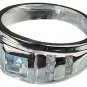 MTristaN Mens Champion Ring Blue Topaz
