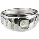 MTristaN Mens Champion Ring White Topaz