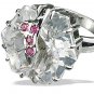MTristaN Waterfall Ring Crystal and Ruby