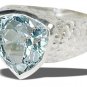 MTristaN Mens Pyramid Ring Blue Topaz