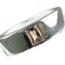 MTristaN Mens Hope Ring Smoky Quartz