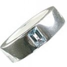 MTristaN Mens Hope Ring Blue Topaz