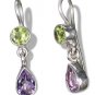 MTristaN Drop Earrings Amethyst and Peridot