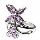 MTristaN Flower Ring Amethyst