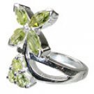 MTristaN Flower Ring Peridot