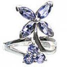 MTristaN Flower Ring Water Sapphire