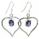 M. Tristan heart earrings water sapphire