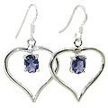 M. Tristan heart earrings water sapphire