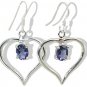M. Tristan heart earrings water sapphire