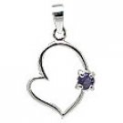 M. Tristan heart pendant Water Sapphire
