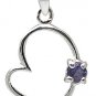 M. Tristan heart pendant Water Sapphire