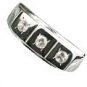 MTristaN Mens Trinity Ring White Topaz