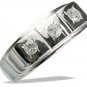 MTristaN Mens Trinity Ring White Topaz