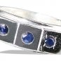 MTristaN Mens Trinity Ring Sapphire