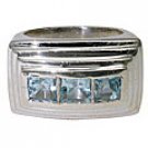 MTristaN Mens Champion Ring Blue Topaz