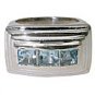 MTristaN Mens Champion Ring Blue Topaz