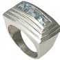 MTristaN Mens Champion Ring Blue Topaz