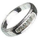 M. Tristan mens signature ring White Topaz