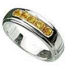 M. Tristan mens signature ring Citrine