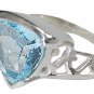 M. Tristan heart ring Blue Topaz