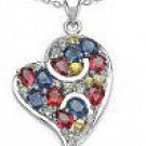 M. Tristan heart drop pendant Sapphire