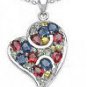 M. Tristan heart drop pendant Sapphire