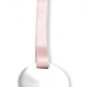 M. Tristan pink ribbon pacifier holder with oval tag