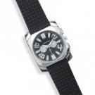 Men's Fashion Watch with Textured Black Rubber Band