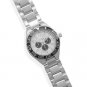 Men's Silver Tone Fashion Watch with Black Dial