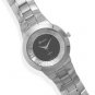 Men's Black and Silver Tone Fashion Watch