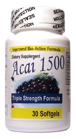 6 Bottles -MAX POTENCY ACAI 1500 mg pure acia per pill