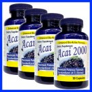 4 Bottles- Max Potency ACAI 2000 - 2,000mg Pure Acia