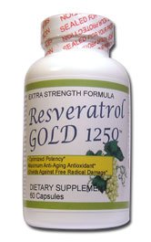 MAXIMUM POTENCY RESVERATROL GOLD 1250 - 1250 mg Pure!