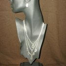 Silver Chain Necklace With Droplets