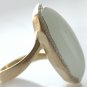 Retro Estate 28.0ct Aquamarine Diamond 14K Gold Cocktail Ring