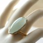 Retro Estate 28.0ct Aquamarine Diamond 14K Gold Cocktail Ring
