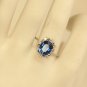 Vintige Estate 3.30ct Tanzanite Diamond Platinum Cocktail Ring