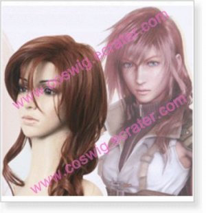 Final Fantasy XIII 13 Lightning (brown)  Halloween Cosplay  Wig