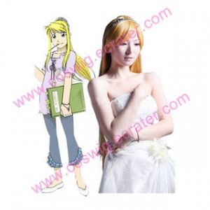 Fullmetal Alchemist Winry Rockbell Nylon Halloween Cosplay wig