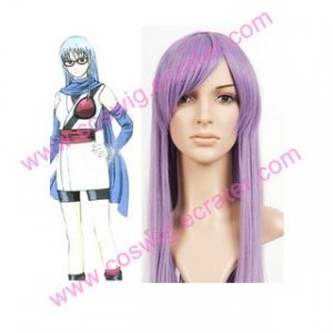 Purple 100cm Gintama Sarutobi Ayame Nylon  Halloween Cosplay wig