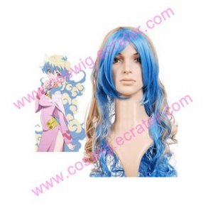 Blue And Light Golden 80cm Gurren Lagann Near Nylon  Halloween Cosplay wig